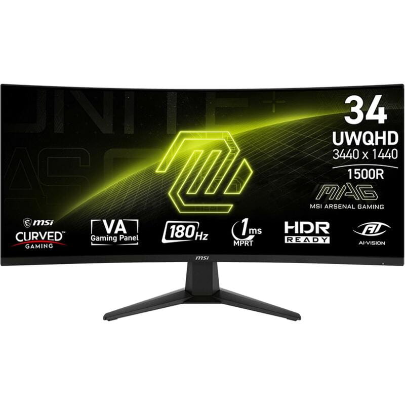Купить Монитор MSI 34" MAG 346CQ (9S6-3DD71M-001) VA Black 180Hz Curved Монитор MSI 34" MAG 346CQ (9S6-3DD71M-001) VA Black 180Hz Curved