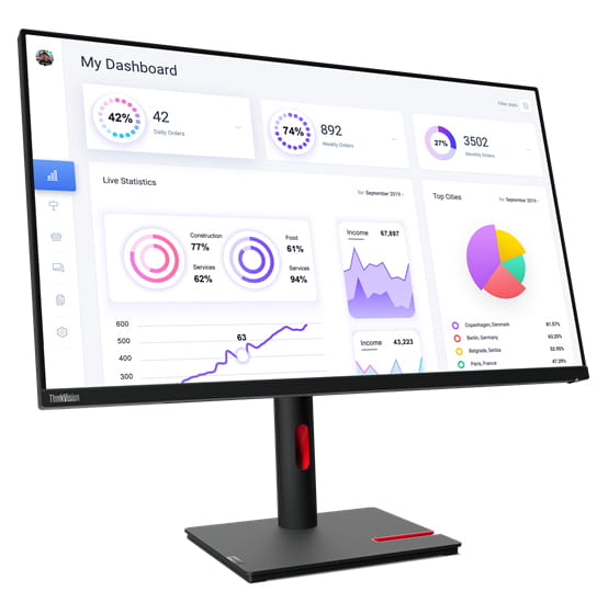 Монітор Lenovo 31.5" Think Vision T32p-30 (63D2GAT1UA) IPS Black