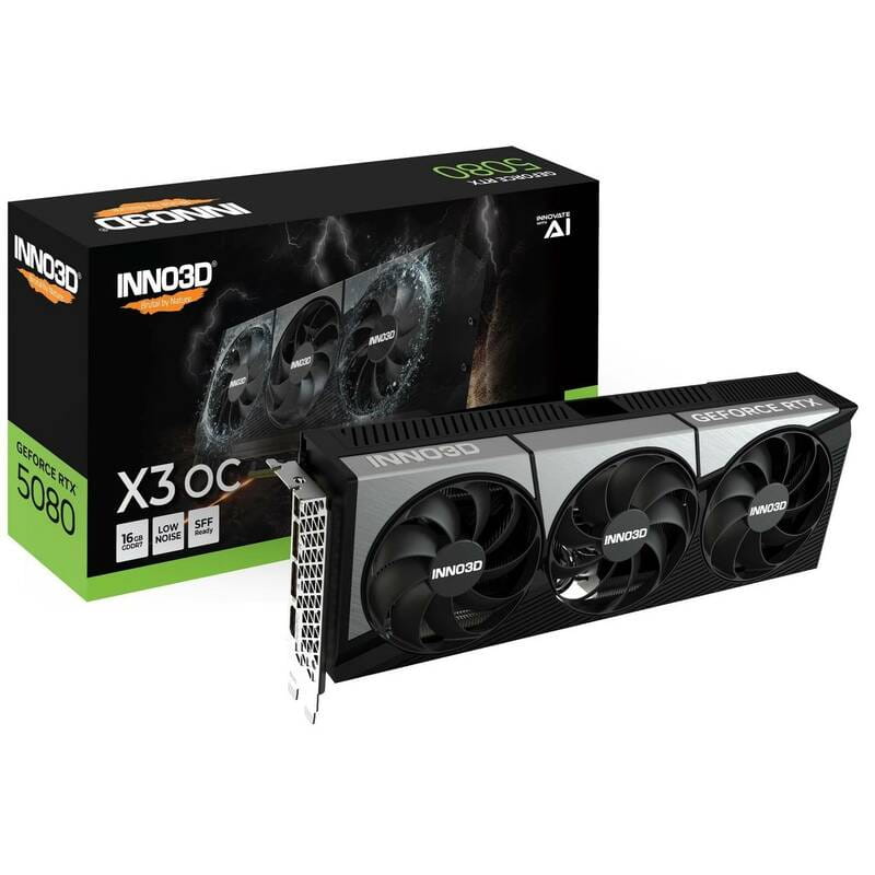 Вiдеокарта GF RTX 5080 16GB GDDR7 X3 OC Inno3D (N50803-16D7X-17603930)