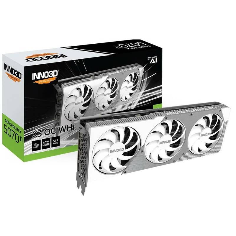 Видеокарта GF RTX 5070 Ti 16GB GDDR7 X3 OC White Inno3D (N507T3-16D7X-176068W)