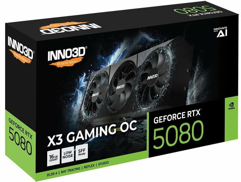 Вiдеокарта GF RTX 5080 16GB GDDR7 X3 Gaming OC Inno3D (G50803-16D7X-17603930)