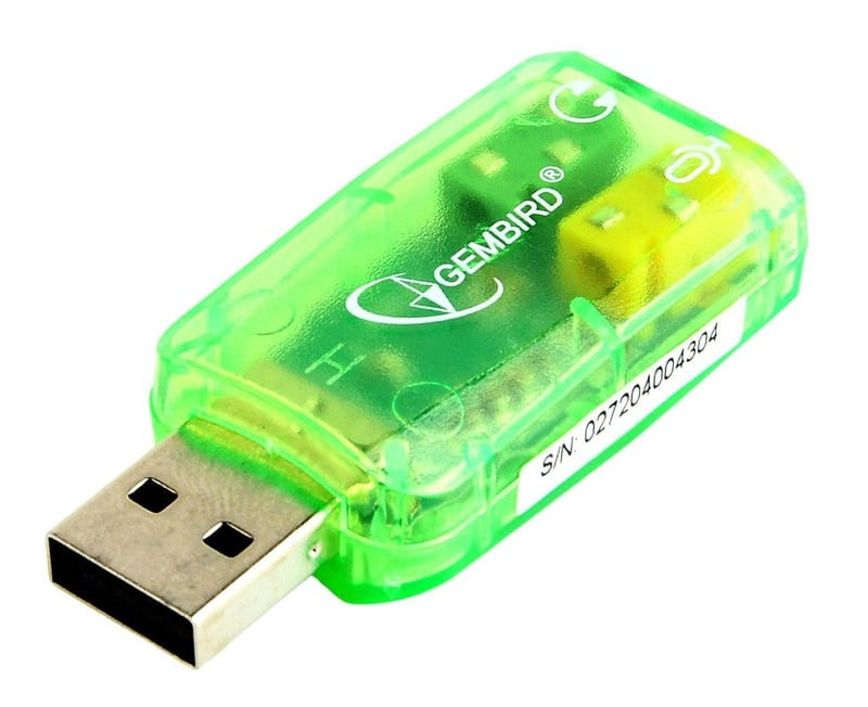 Звуковая карта Gembird SC-USB-01 Green