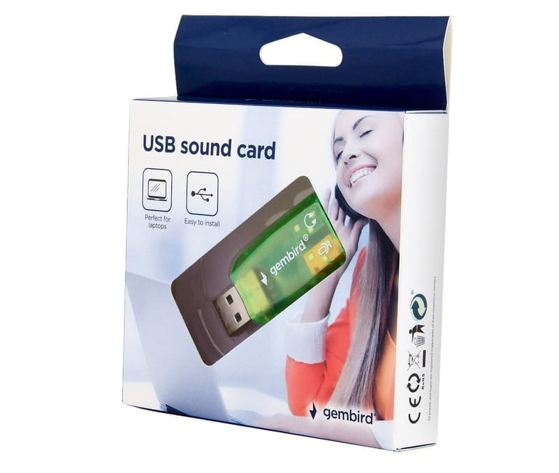 Звуковая карта Gembird SC-USB-01 Green