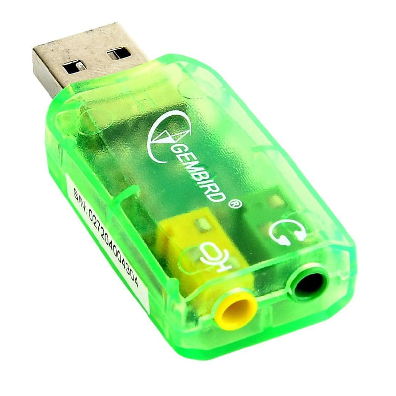 Звуковая карта Gembird SC-USB-01 Green