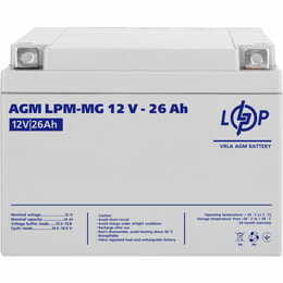Акумуляторна батарея LogicPower  LPM 12V 26AH (LPM-MG 12 - 26 AH) AGM мультигель