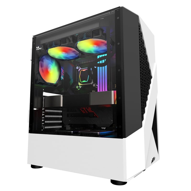 Корпус 1stPlayer F3-A-WH-4F1-PS-600FK-EU White 600W