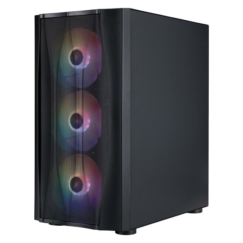 Корпус 1stPlayer X3-M-BK-4F1 Black без БЖ