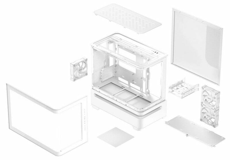Корпус Asus Prime AP202 ARGB Tempered Glass White без БП (90DC00P3-B19000)