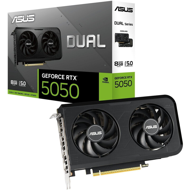 Відеокарта GF RTX 5050 8GB GDDR6 Dual OC Asus (DUAL-RTX5050-O8G)