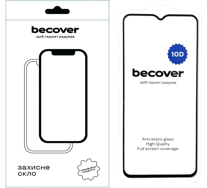Захисне скло BeCover для Xiaomi Redmi A1 10D Black (711525)