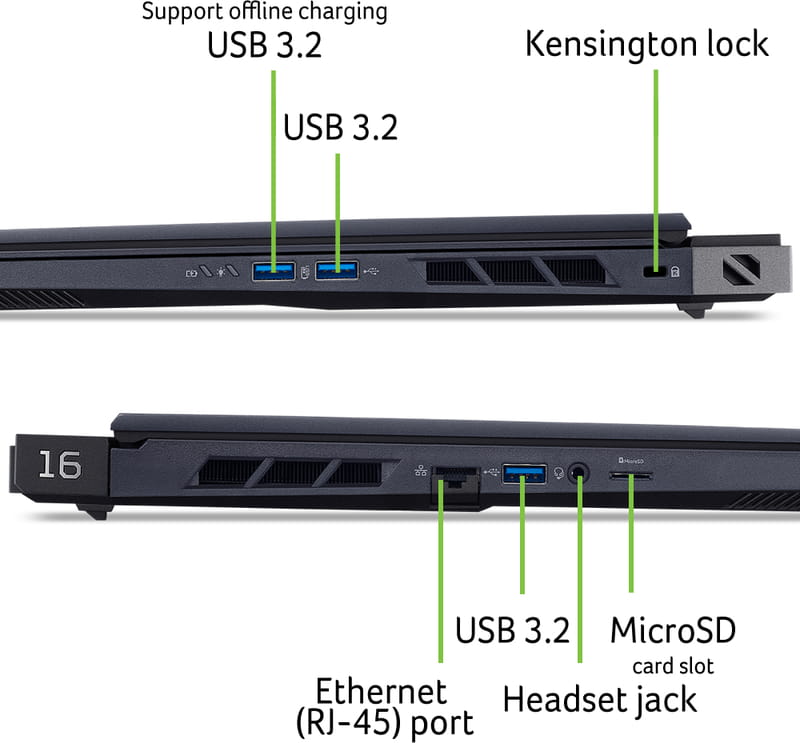 Ноутбук Acer Predator Helios 16 PH16-73-910Q (NH.QW3EU.002) Black