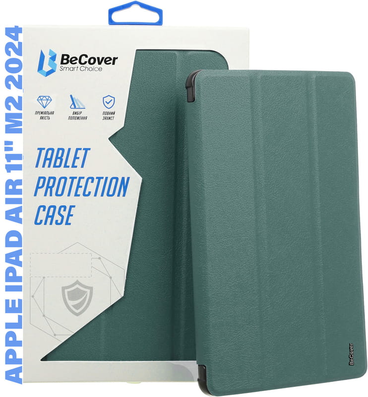 Чeхол BeCover Smart Case для Apple iPad Air 11" M2 2024 Dark Green (711385)