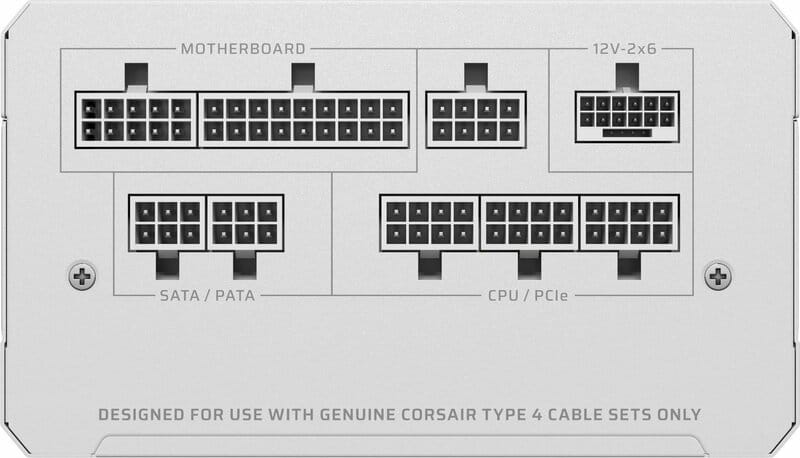 Блок питания Corsair RM1000e ATX 3.1 White (CP-9020294-EU) 1000W