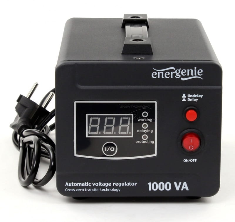 Стабилизатор EnerGenie EG-AVR-D1000-01 1000VA, 1xSchuko
