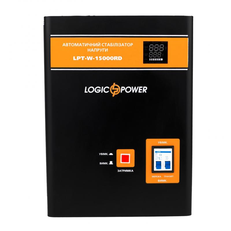 Стабилизатор LogicPower LPT-W-15000RD, настенный, LCD