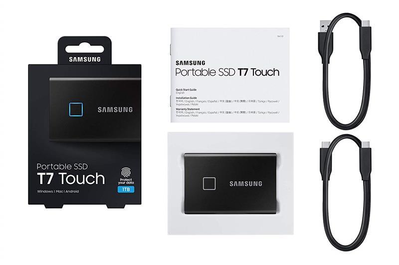 Накопитель внешний SSD 2.5" USB 500GB Samsung T7 Touch Black (MU-PC500K/WW)