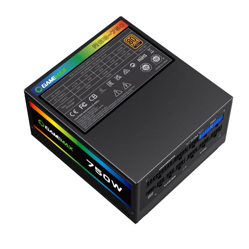 Блок питания GameMax RGB-750 PRO Black, 750W