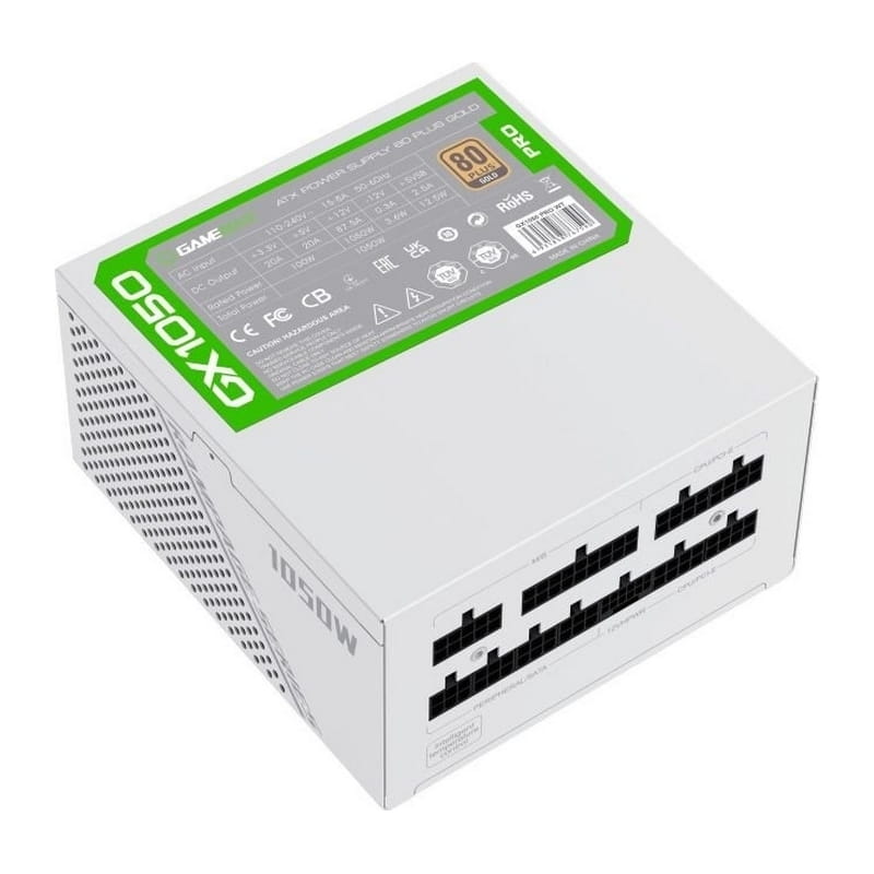 Блок питания GameMax GX-1050 PRO WT (ATX3.0PCIe5.0) White, 1050W