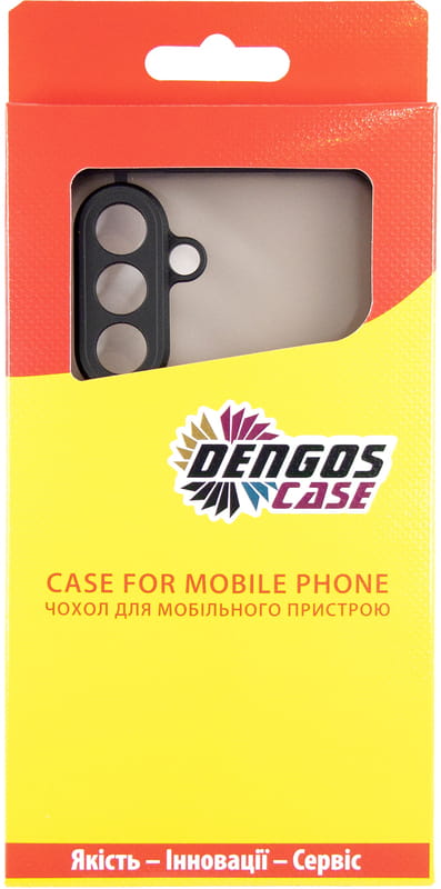 Чeхол-накладка Dengos для Samsung Galaxy A36 SM-A366 Black Full Glue (DG-KM-145) + защитное стекло