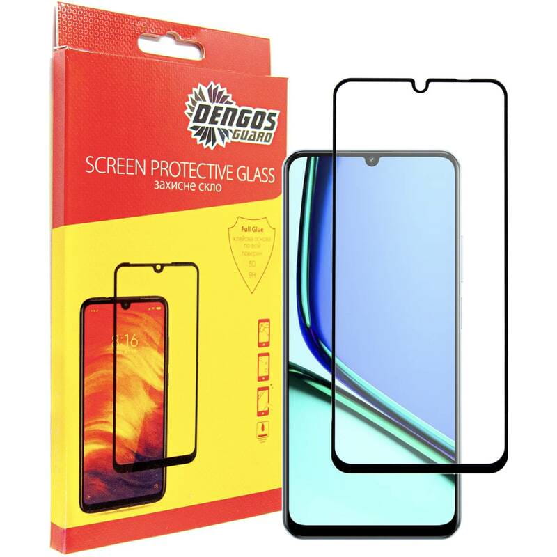 Защитное стекло Dengos для Realme Note 60 Black Full Glue (TGFG-400)