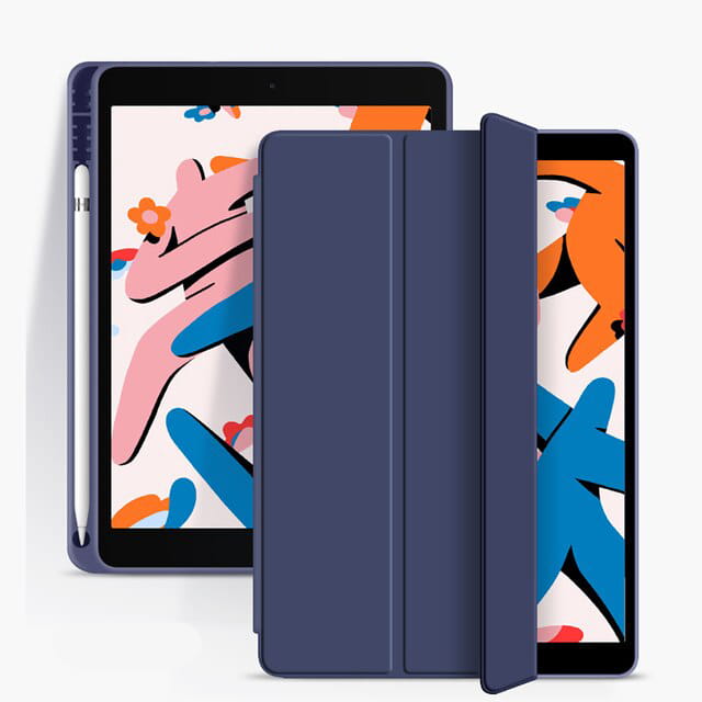 Чeхол BeCover Tri Fold Soft TPU с креплением Apple Pencil для Apple iPad Air 11" M2 2024 Deep Blue (711401)