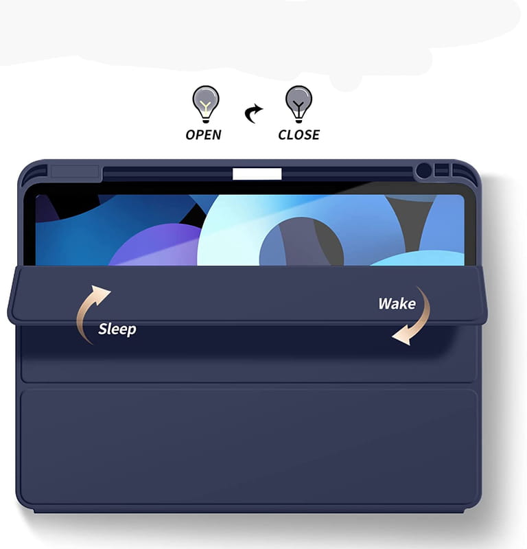 Чeхол BeCover Tri Fold Soft TPU с креплением Apple Pencil для Apple iPad Air 11" M2 2024 Deep Blue (711401)