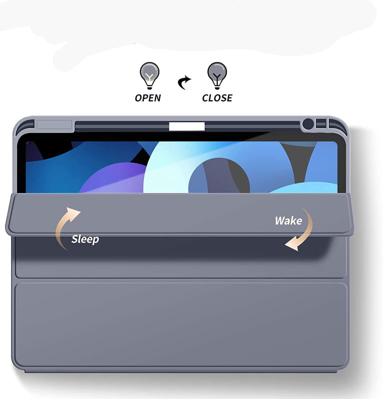 Чeхол BeCover Tri Fold Soft TPU с креплением Apple Pencil для Apple iPad Air 11" M2 2024 Purple (711404)