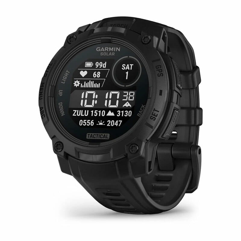 Смарт-часы Garmin Instinct 3 45mm Tactical Solar Black with Black Silicone Band (010-02934-90)