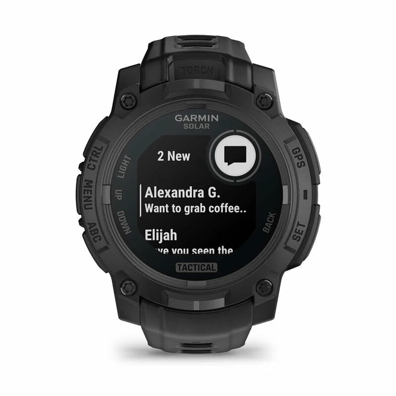 Смарт-часы Garmin Instinct 3 45mm Tactical Solar Black with Black Silicone Band (010-02934-90)