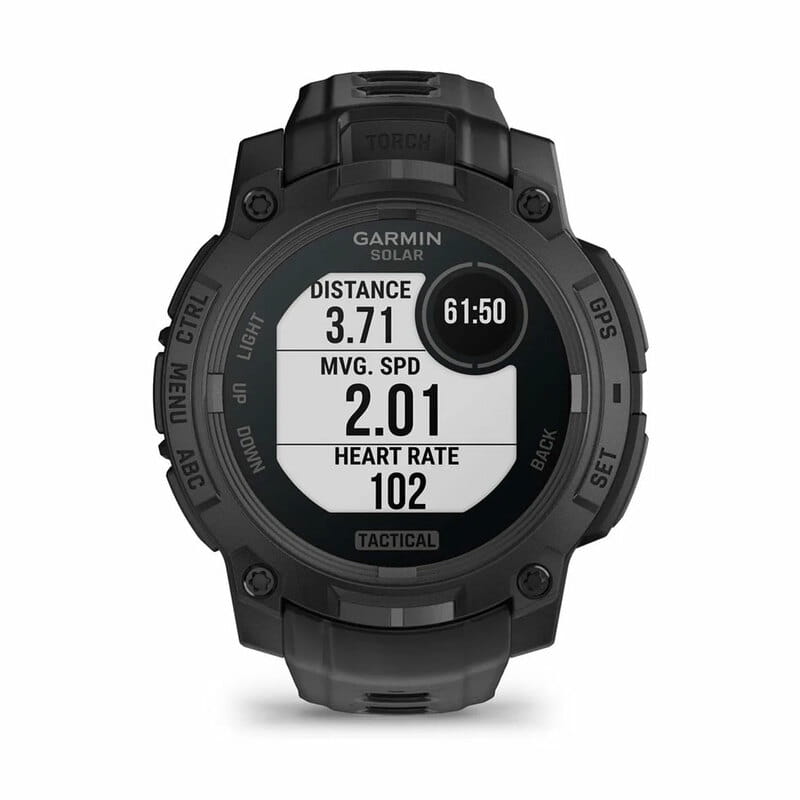 Смарт-часы Garmin Instinct 3 45mm Tactical Solar Black with Black Silicone Band (010-02934-90)