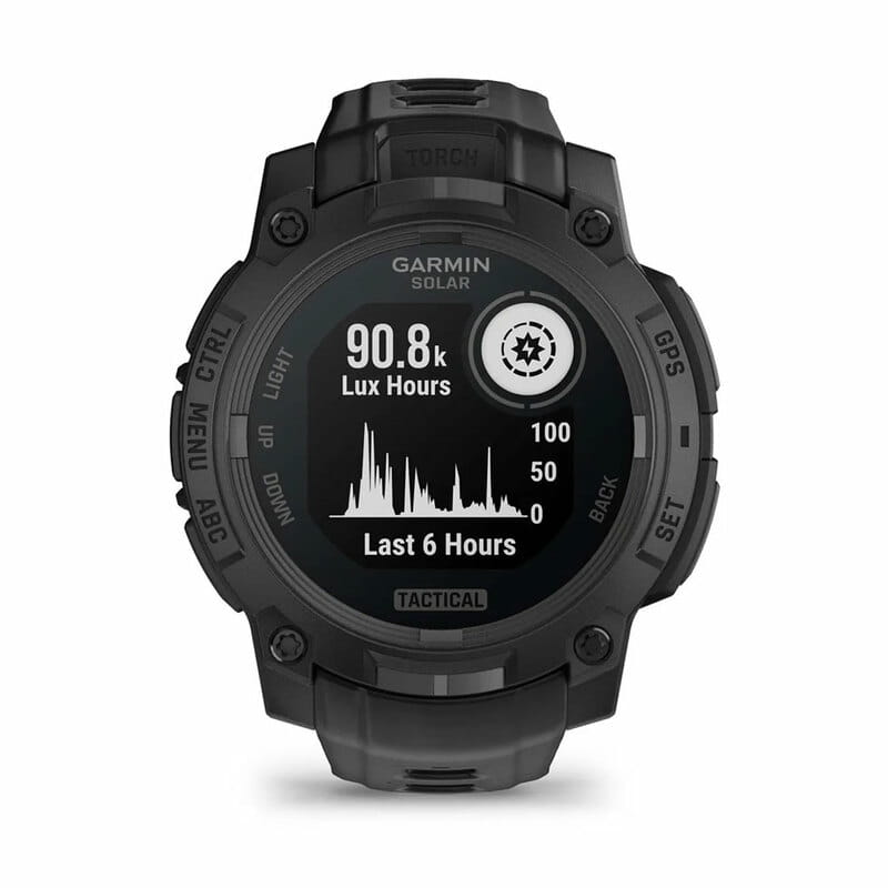 Смарт-часы Garmin Instinct 3 45mm Tactical Solar Black with Black Silicone Band (010-02934-90)