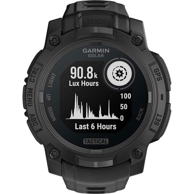 Смарт-годинник Garmin Instinct 3 45mm Tactical Solar Black with Black Silicone Band (010-02934-90)