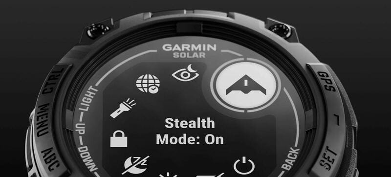 Смарт-годинник Garmin Instinct 3 50mm Tactical Solar Black with Charcoal Silicone Band (010-02935-90)