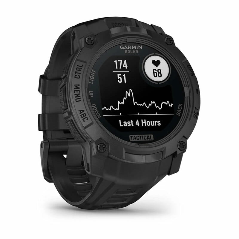 Смарт-годинник Garmin Instinct 3 50mm Tactical Solar Black with Charcoal Silicone Band (010-02935-90)