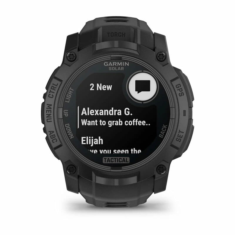 Смарт-часы Garmin Instinct 3 50mm Tactical Solar Black with Charcoal Silicone Band (010-02935-90)