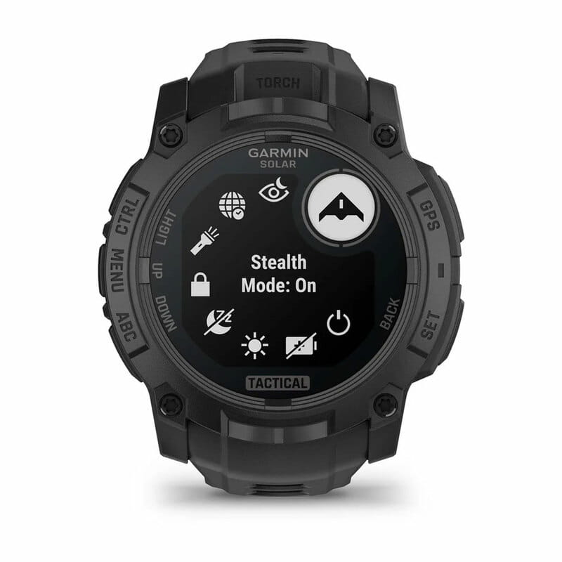 Смарт-годинник Garmin Instinct 3 50mm Tactical Solar Black with Charcoal Silicone Band (010-02935-90)
