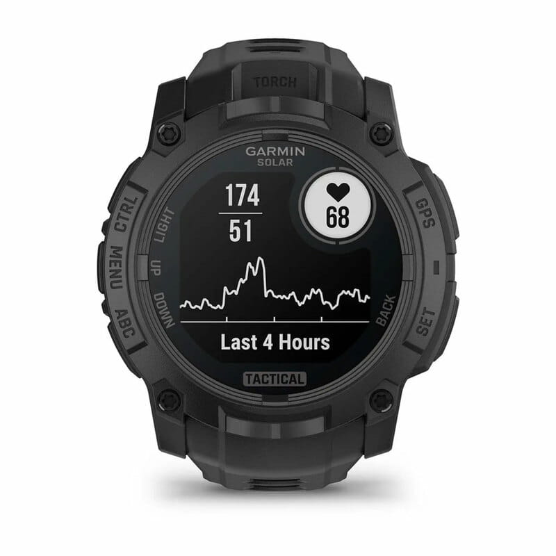 Смарт-годинник Garmin Instinct 3 50mm Tactical Solar Black with Charcoal Silicone Band (010-02935-90)