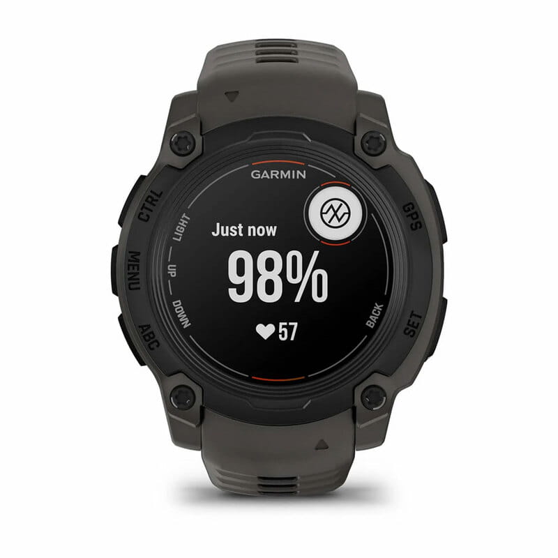 Смарт-годинник Garmin Instinct 3 50mm Tactical Solar Black with Charcoal Silicone Band (010-02935-90)