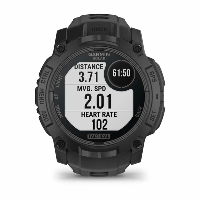 Смарт-годинник Garmin Instinct 3 50mm Tactical Solar Black with Charcoal Silicone Band (010-02935-90)