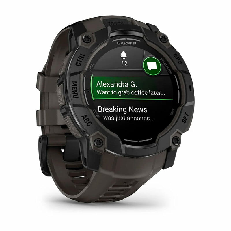 Смарт-часы Garmin Instinct 3 50mm Tactical AMOLED Black with Charcoal Silicone Band (010-03020-90)