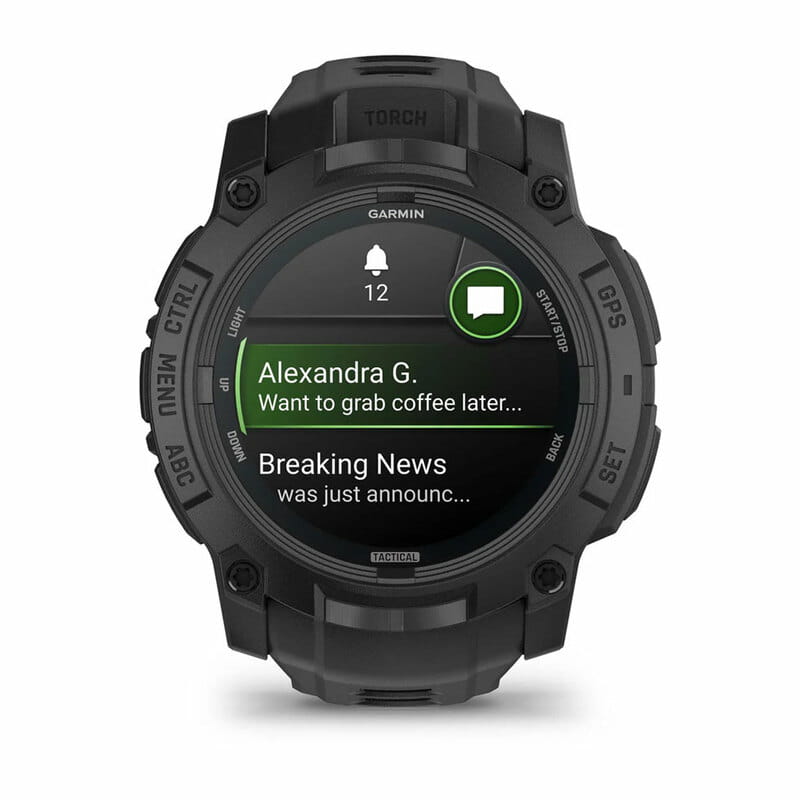 Смарт-часы Garmin Instinct 3 50mm Tactical AMOLED Black with Charcoal Silicone Band (010-03020-90)