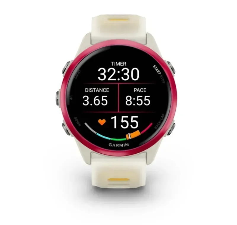 Смарт-часы Garmin Forerunner 570 42mm Raspberry with Mango/Translucent Bone with Silver Buckle (010-02970-42)