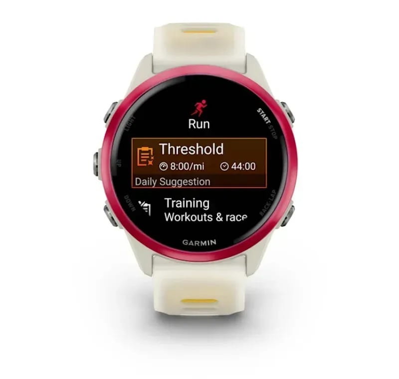 Смарт-часы Garmin Forerunner 570 42mm Raspberry with Mango/Translucent Bone with Silver Buckle (010-02970-42)