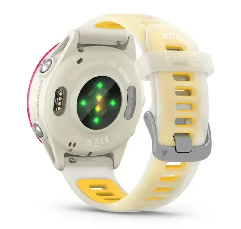 Смарт-часы Garmin Forerunner 570 42mm Raspberry with Mango/Translucent Bone with Silver Buckle (010-02970-42)