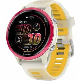Смарт-часы Garmin Forerunner 570 42mm Raspberry with Mango/Translucent Bone with Silver Buckle (010-02970-42)