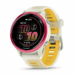 Смарт-часы Garmin Forerunner 570 42mm Raspberry with Mango/Translucent Bone with Silver Buckle (010-02970-42)