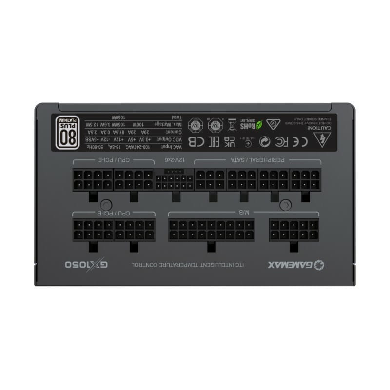 Блок живлення GameMax GX-1050 PRO BK (ATX3.0PCIe5.0) Black, 1050W
