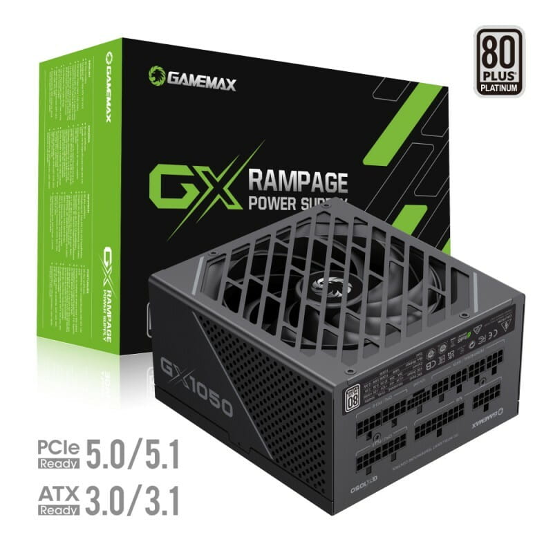 Блок живлення GameMax GX-1050 PRO BK (ATX3.0PCIe5.0) Black, 1050W