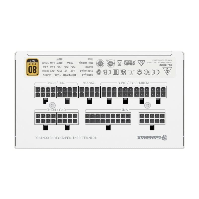 Блок живлення GameMax GX-850 PRO WT (ATX3.0 PCIe5.0) White, 850W