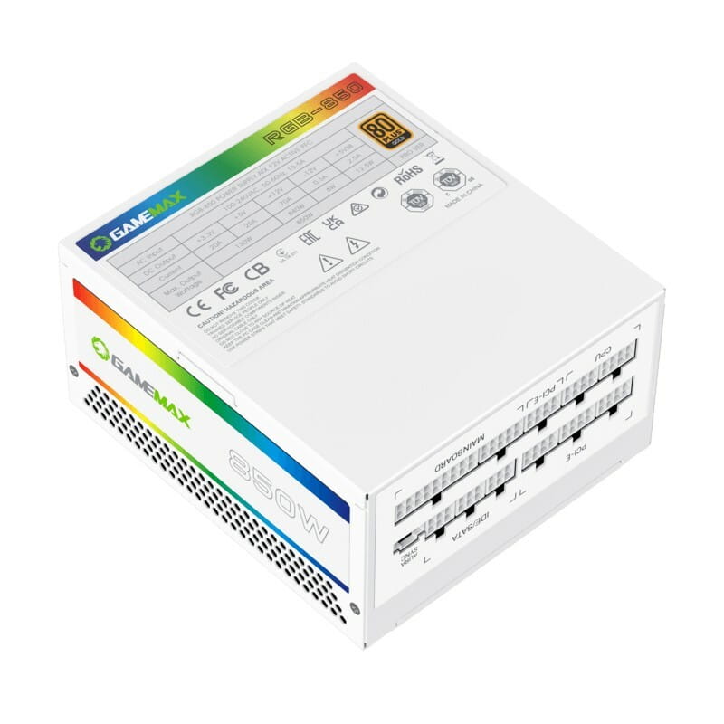 Блок живлення GameMax RGB850 PRO WH White, 850W